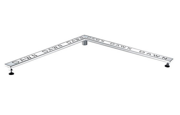 Corner Shower Drain, Dawn Series, L-Shaped Linear Shower Drain, 36 Inch