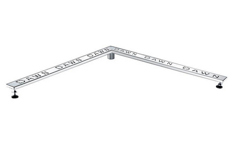 Corner Shower Drain, Dawn Series, L-Shaped Linear Shower Drain, 36 Inch