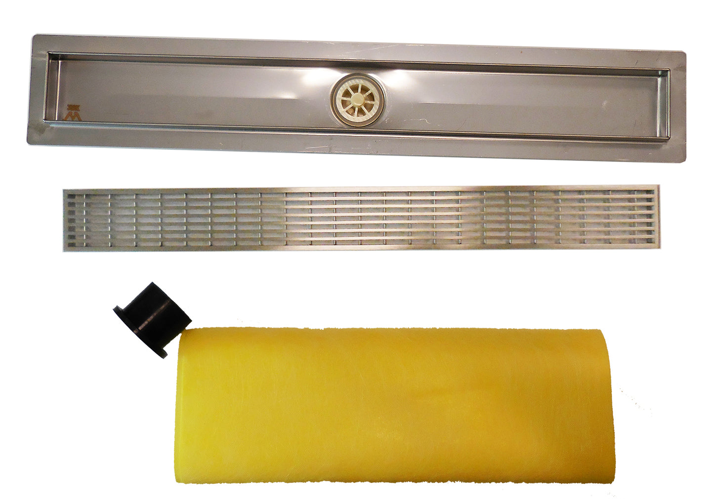 32 Inch Linear Shower Drains, DTA Linear Drain Base with Drain Grate Set