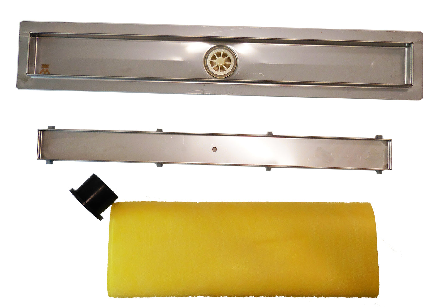 24 Inch Linear Shower Drains, DTA Linear Drain Base with Drain Grate Set