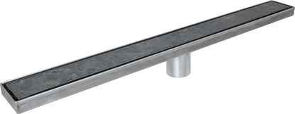 48 Inch Linear Shower Drains, DTA Linear Drain Base with Drain Grate Set