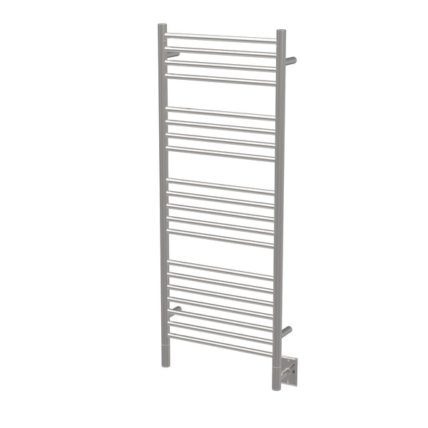 Polished Towel Warmer, Amba Jeeves D Straight, Hardwired, 20 Bars, W 21" H 53"