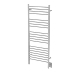 White Towel Warmer, Amba Jeeves D Straight, Hardwired, 20 Bars, W 21" H 53"