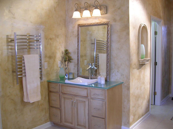 Polished Towel Warmer, Amba Jeeves E Curved, Hardwired, 12 Bars, W 21" H 31"