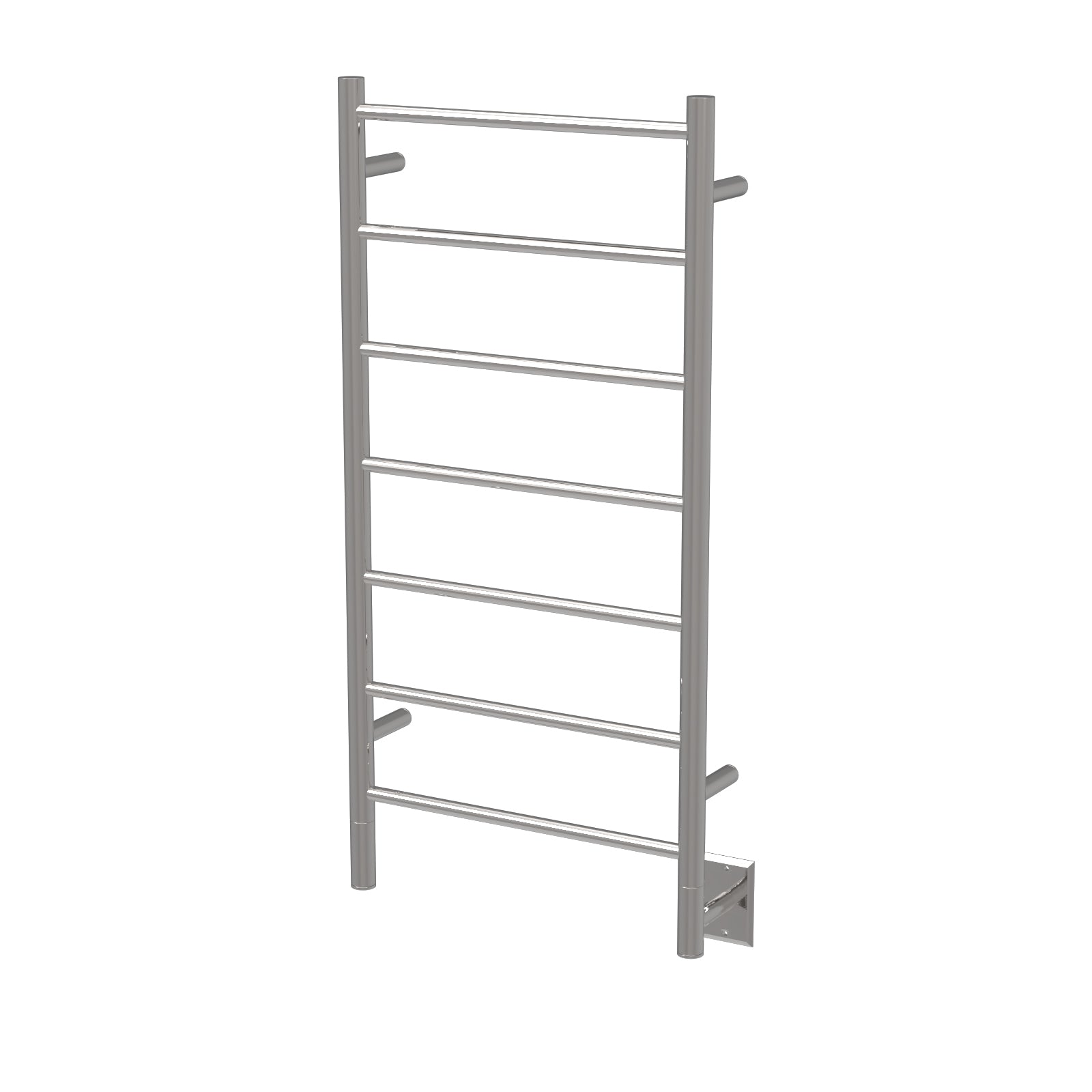 Polished Towel Warmer, Amba Jeeves F Straight, Hardwired, 7 Bars, W 21" H 41"