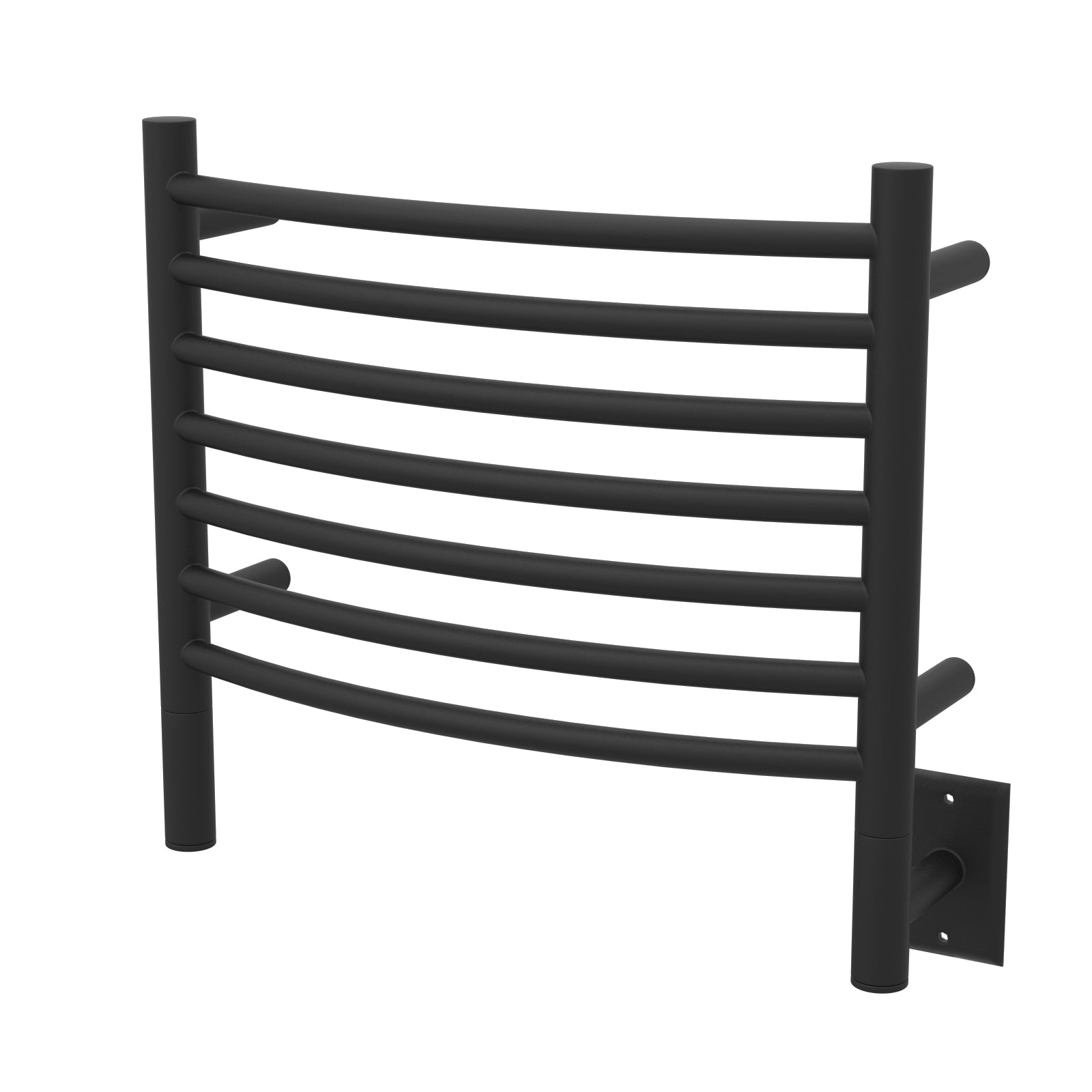 Oil Rubbed Bronze Towel Warmer, Amba Jeeves H Curved, Hardwired, 7 Bars, W 21" H 18"