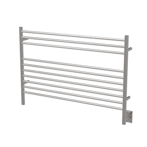 Polished Towel Warmer, Amba Jeeves L Straight, Hardwired, 10 Bars, W 40" H 27"