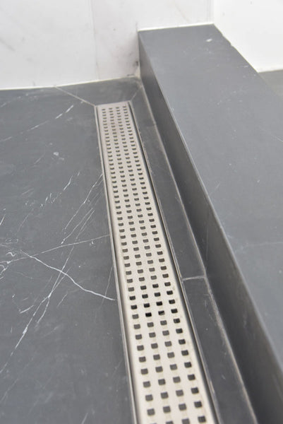 16 Inch Linear Shower Drain Traditional Square Design by SereneDrains