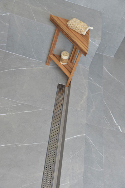 59 Inch Linear Shower Drain Traditional Square Design by SereneDrains