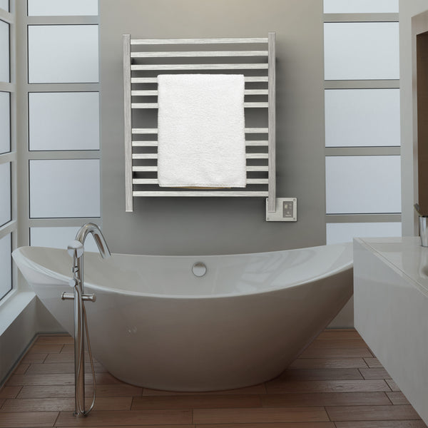 Brushed Towel Warmer, Amba Quadro Model Q2833B, 12 Bars Towel Warmer