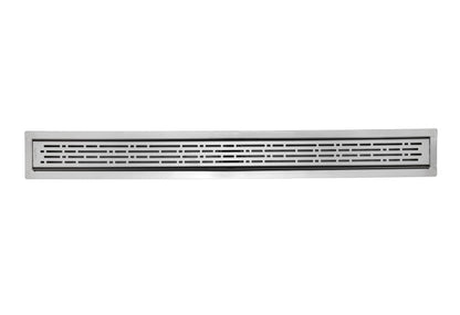 16 Inch Linear Shower Drain Broken Lane Brushed Nickel Design by SereneDrains