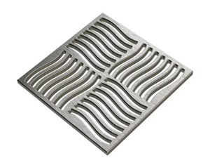 Square Shower Drain Assembly Kit With Swirl Pattern, Polished Stainless Steel Grate Cover, WarmlyYours Pro GEN II