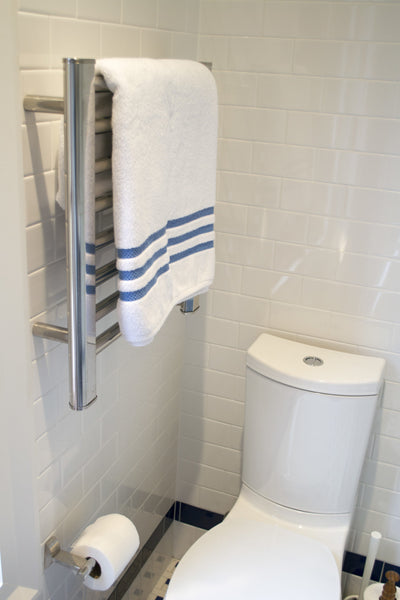 Brushed Towel Warmer, Amba Sirio Model S2121, 8 Bars Towel Warmer