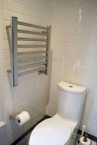 Polished Towel Warmer, Amba Sirio Model S2121, 8 Bars Towel Warmer