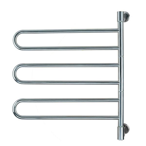 Polished Towel Warmer, Amba Swivel Jack Model B003, 6 Bars Towel Warmer
