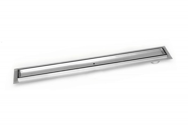 48 Inch Side Outlet Linear Shower Drain by SereneDrains