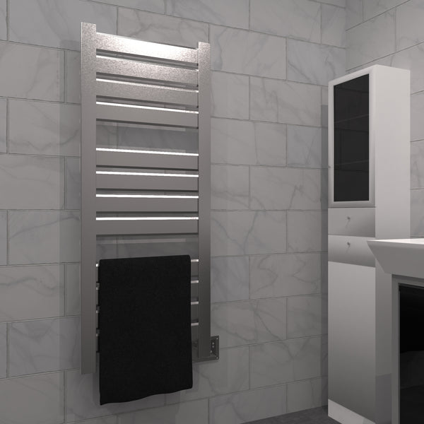 Brushed Towel Warmer, Amba Vega Model V2356B, 12 Bars Towel Warmer