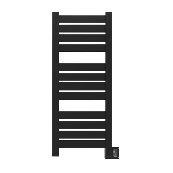 Matte Black Towel Warmer, Amba Vega Model V2356MB, 12 Bars Towel Warmer