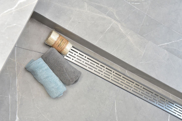 60 Inch Side Outlet Linear Shower Drain by SereneDrains