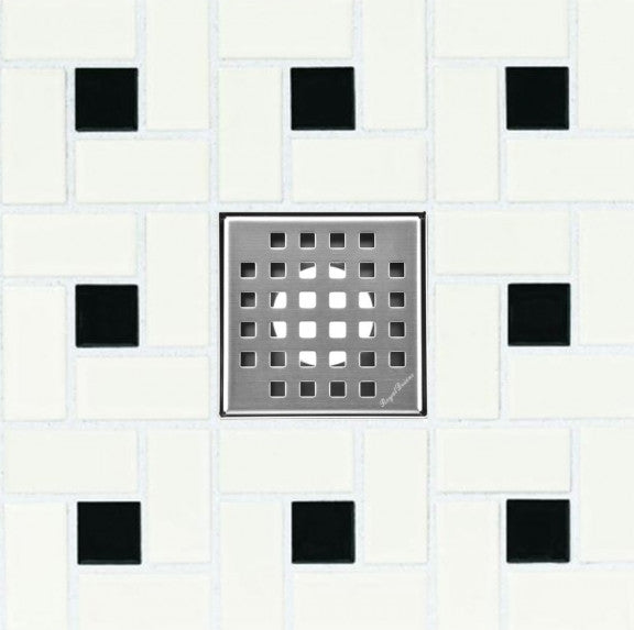 4 Inch Square Shower Drains Square Design by SereneDrains