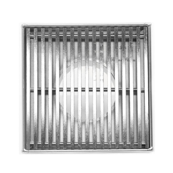 4 Inch Square Shower Drains Linear Wedge Design by SereneDrains
