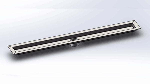SereneDrains Complete Linear Drain Installation Kit: Invisible Slim Design Linear Shower Drain, 2 Inch ABS Shower Drain Base, Hair trap.