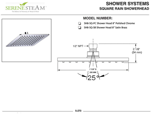 10 Inch Polished Chrome Thin Square Rain Shower Head with 16 Inch Wall Mount Shower Arm