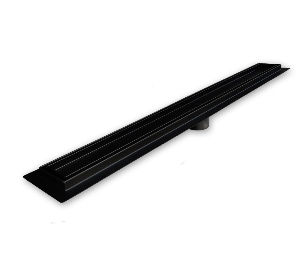24 Inch Matte Black Tile Insert Linear Shower Drain by SereneDrains ...