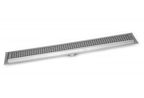 39 Inch Linear Shower Drain Traditional Square Design by SereneDrains