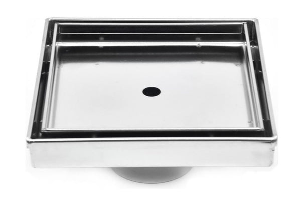 6 Inch Tile Insert Square Shower Drain by SereneDrains