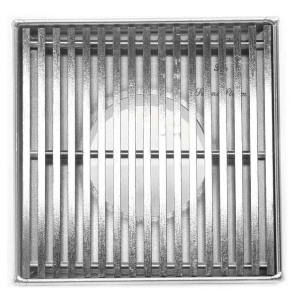 4 Inch Square Shower Drains Linear Wedge Design by SereneDrains